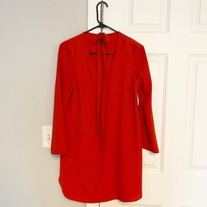 Topshop hot red flare dress